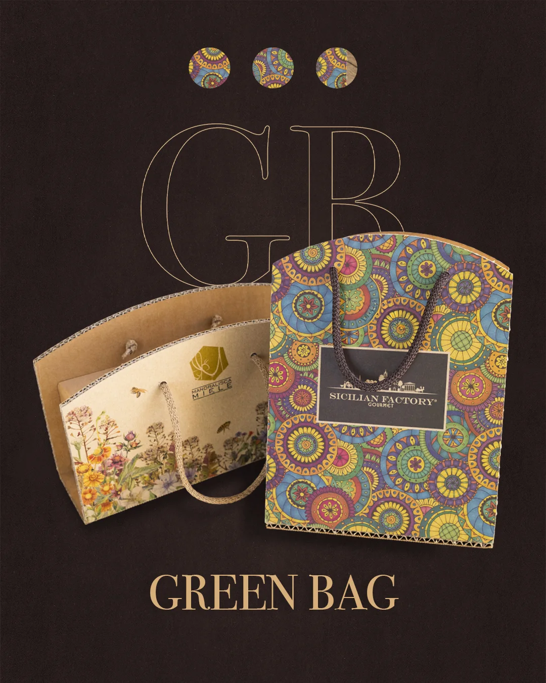 Confezione GreenBag in cartone con manico