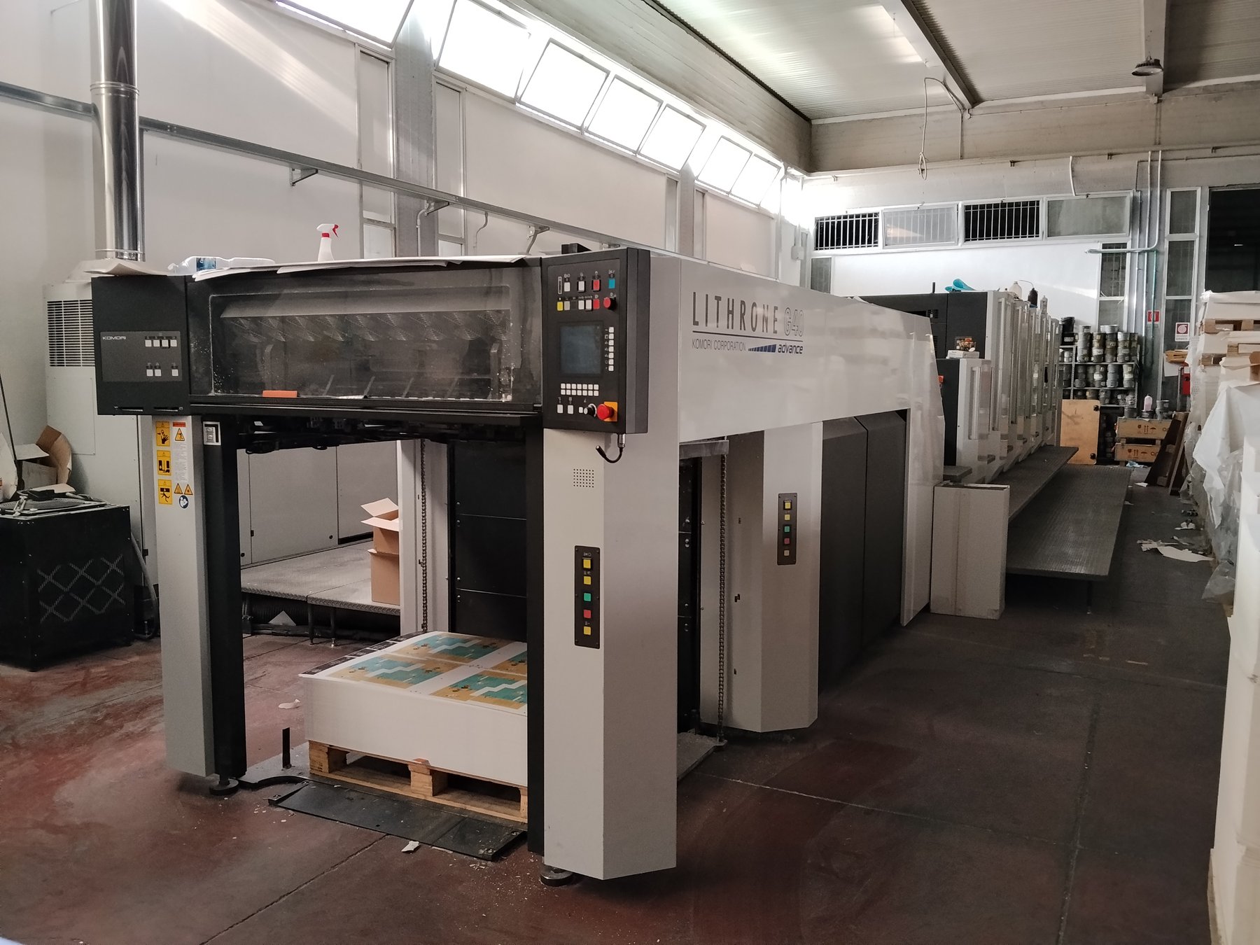 Komori Lithrone G40 Advance nel reparto stampa Paruzzo