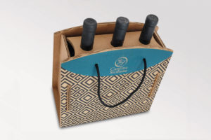 greenBag con manico per 3 bottiglie vino